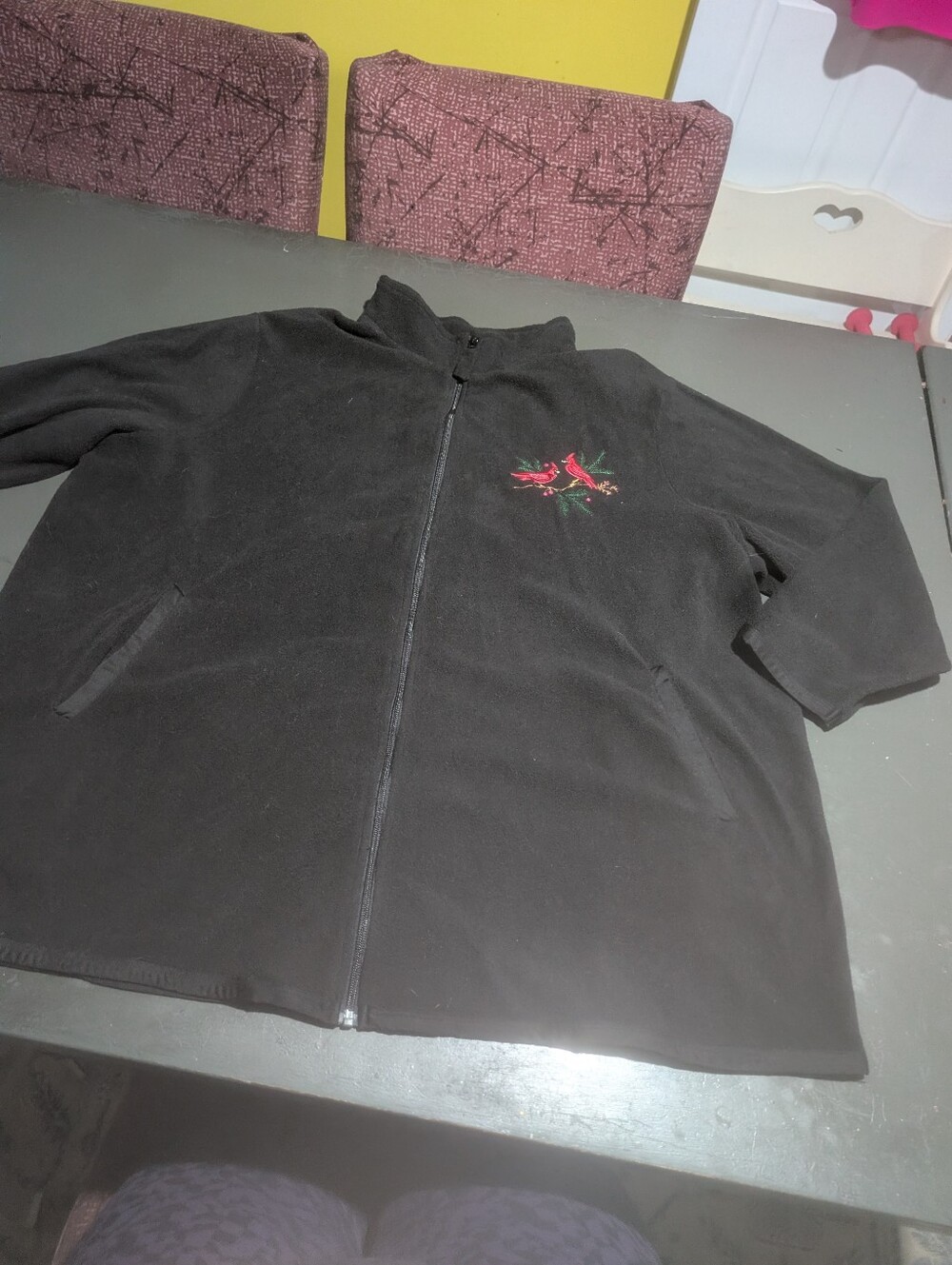 Women within size 3xl red cardinal zip up jacket euc